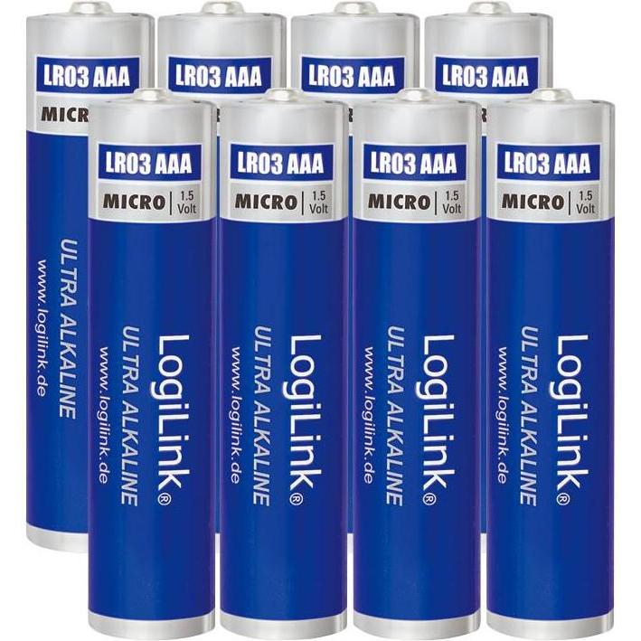 LogiLink Ultra Power (8 Stk., AAA, 650 mAh), Batterien + Akkus