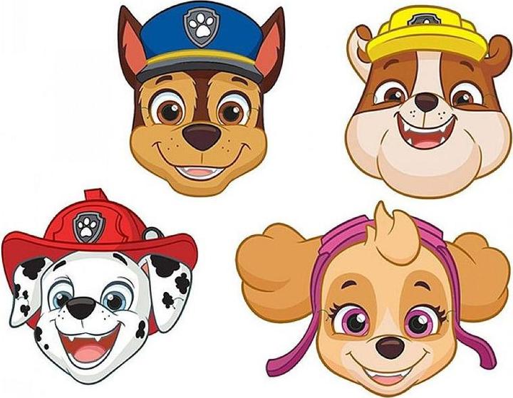 Paw Patrol Pat Patrouille Masken (8 Stück)