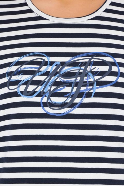 Produktbild Ulla Popken Shirt, Ringel, Classic, Rundhals, Halbarm (62)