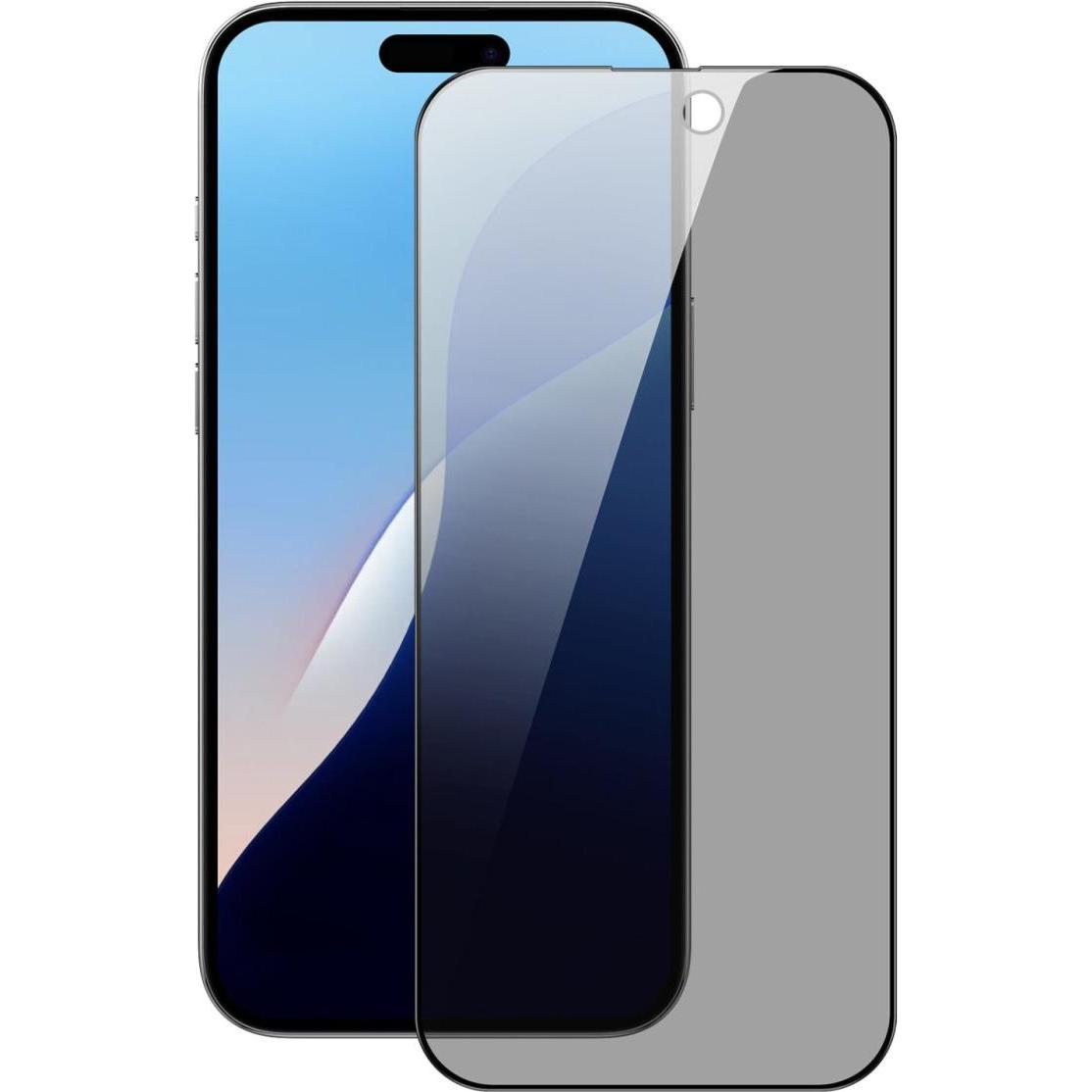 Dux Ducis Panzerglas Privacy (1 Stück, Apple iPhone 16 Pro), Smartphone Schutzfolie, Schwarz
