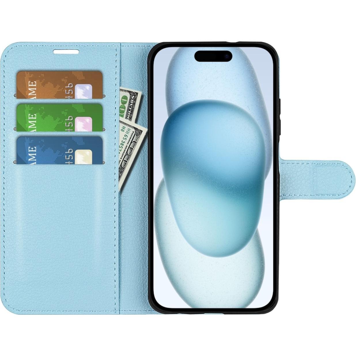 Thumbnail - Screenguard Apple iPhone 15 Leather Guard Lederhülle (Apple iPhone 15), Smartphone Hülle, Blau