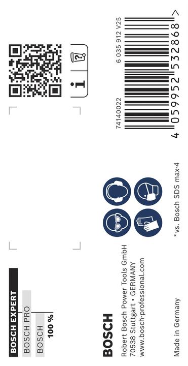 Actual product image Bosch Professional Zubehör Blau Zubehör 2608900212 EXPERT Bohrhammer SDS max-8X 15x200x340mm (15.0 millimetres)