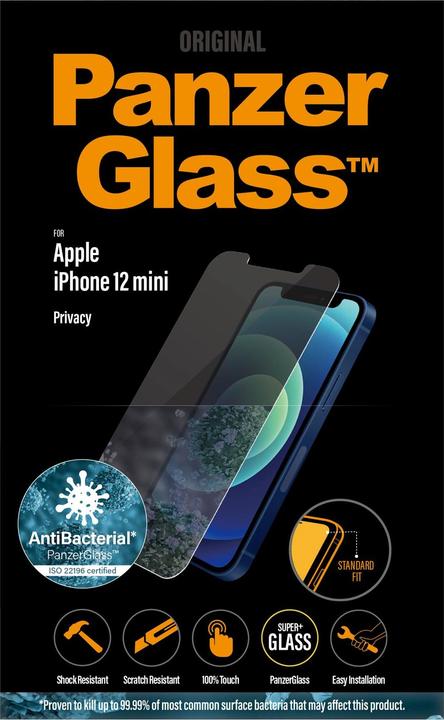 Produktbild PanzerGlass Screen Protector Privacy (1 Stk., Apple iPhone 12 mini)