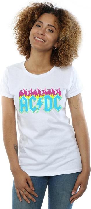 Produktbild AC/DC Neon Flammen Baumwolle TShirt (M)