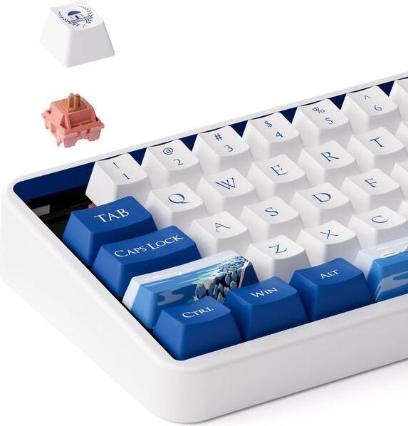 Actual product image Akko JIN 01 Santorin - 65%, Rosewood switches, ANSI (US, Cable)