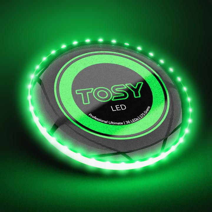 Actual product image Tosy Frisbee green LED