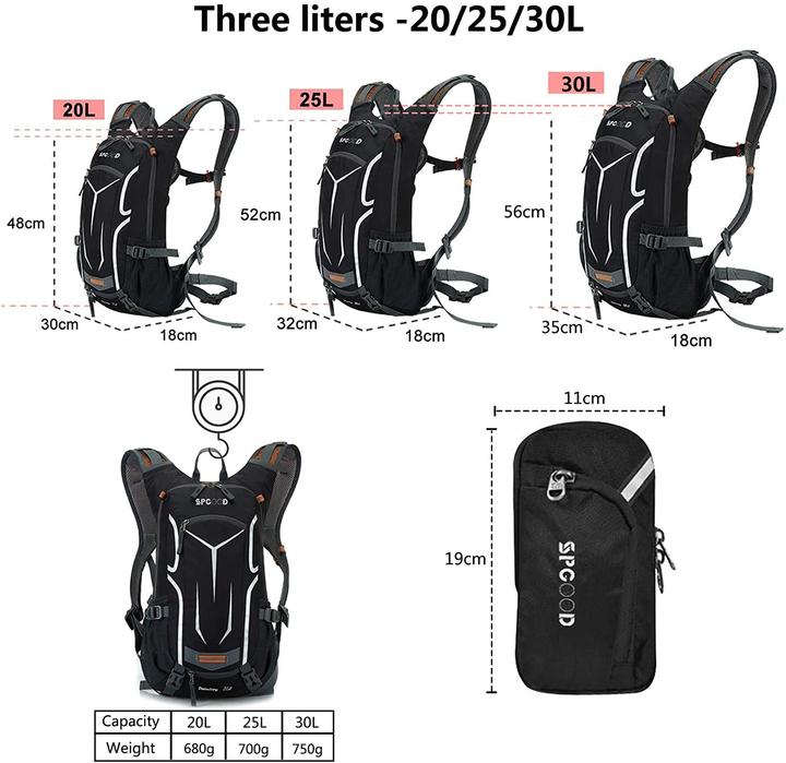 Produktbild Spgood Fahrradrucksack Grün 30L (30 l)
