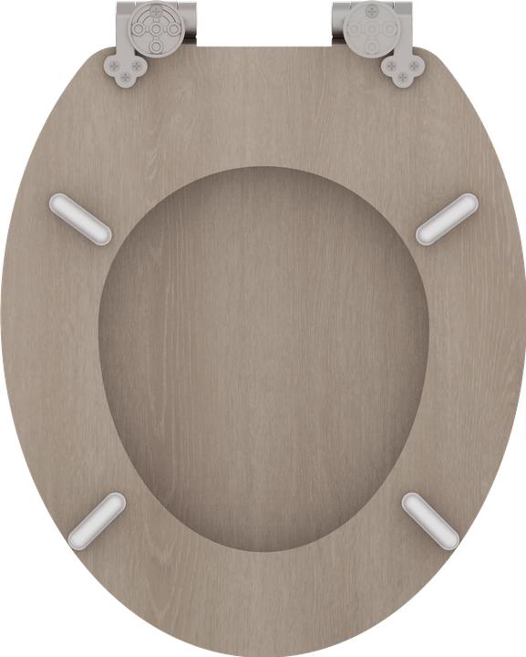 Actual product image Schütte WC seat wood MDF WC seat MODERN WOOD soft-close mechanism 80196-A wood look