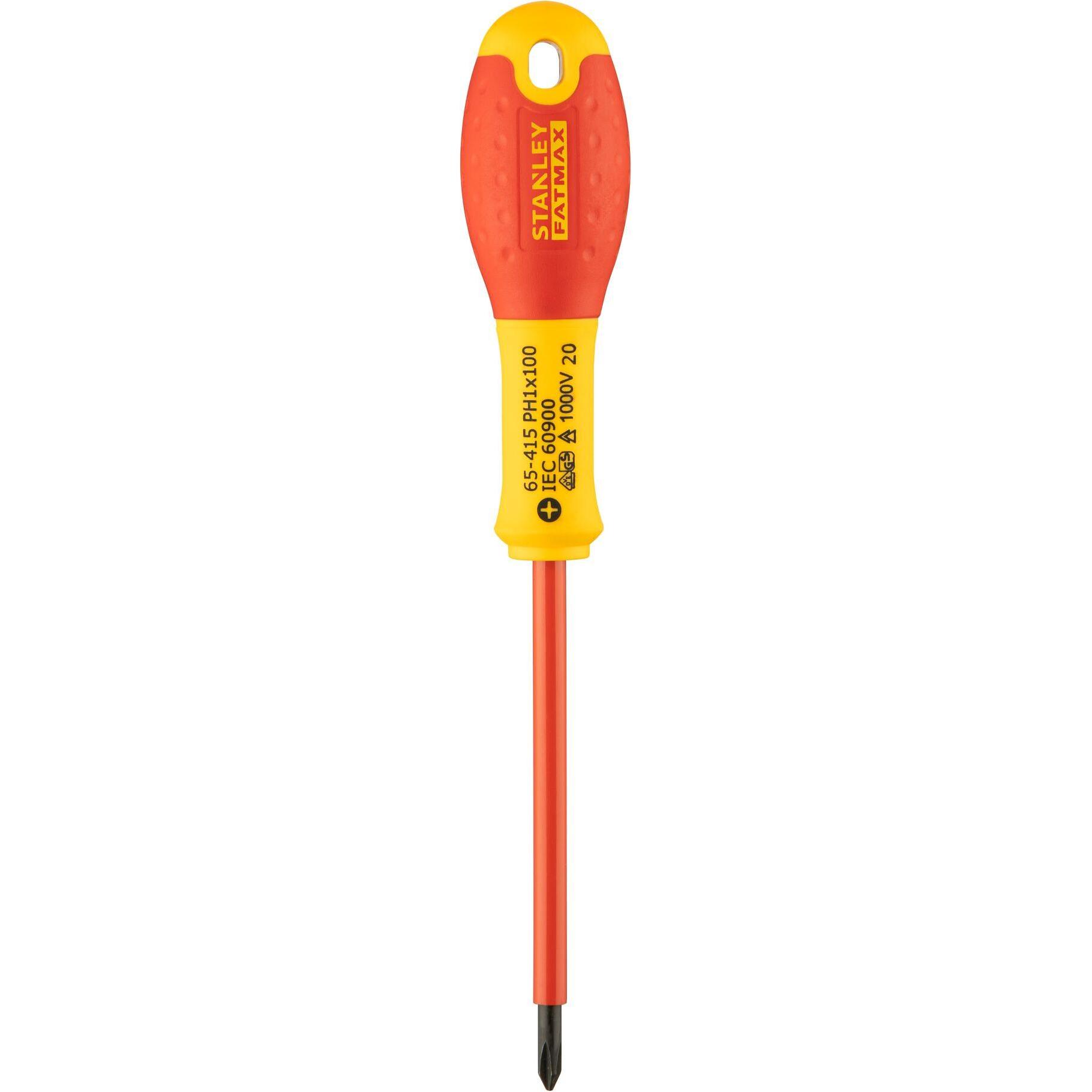 Thumbnail - Stanley, Schraubenzieher, Schraubendreher FatMax isol. PH1 100mm (Kreuzschlitz)