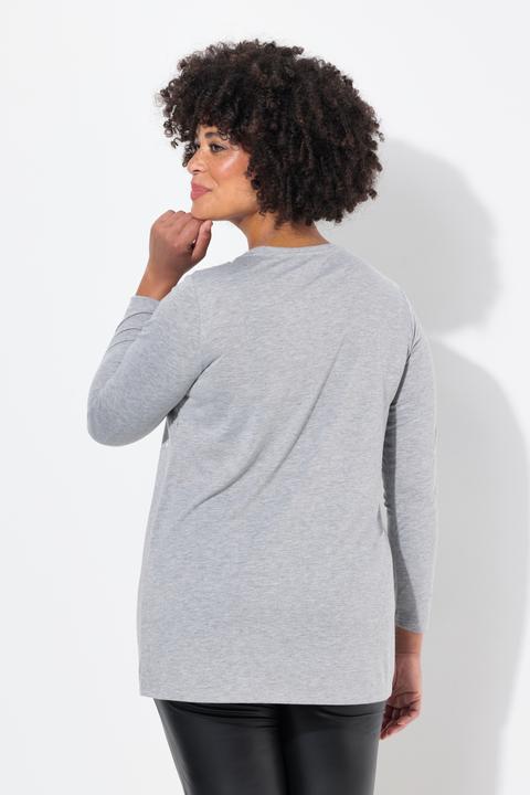 Produktbild Angel of Style T-Shirt, A-Linie, silberner Sternendruck, Langarm (46)