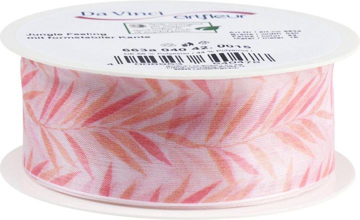 Image du produit Goldina Ruban cadeau Jungle Feeling avec bord indéformable, 40 millimètres x 15 mètres, abricot (1x)