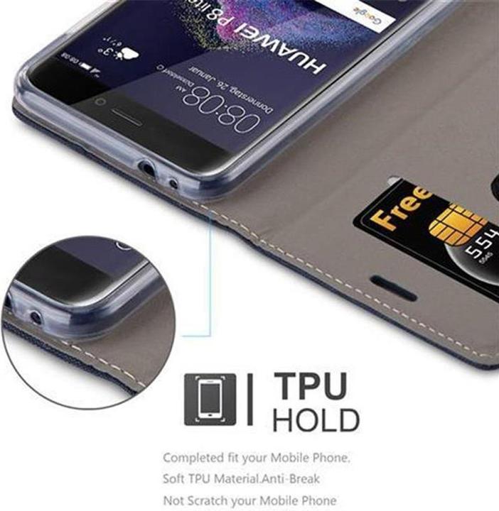 Produktbild Cadorabo Book Jeans Optik Cover (Huawei P8 Lite (2017))