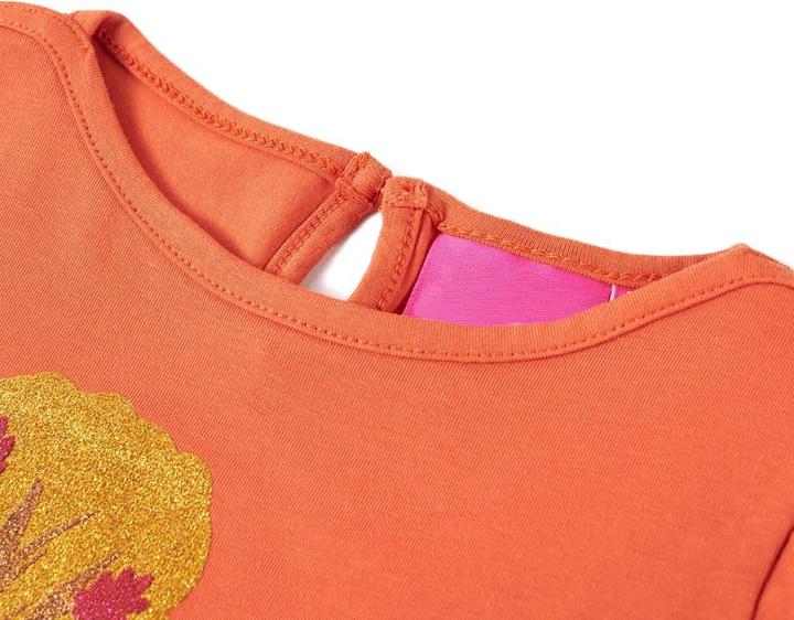 Immagine prodotto VidaXL Camicia da bambino a maniche lunghe arancione scuro 92,Materiale: 95 (92)