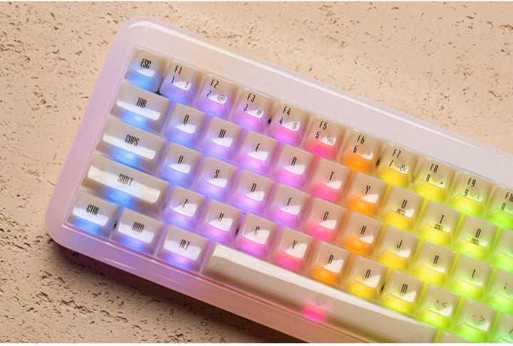 Image du produit Akko YU01 White Jade Gaming-Tastatur, RGB - 65%, V3 Piano Pro Switches (ISO) (USA, Filaire, Sans fil)