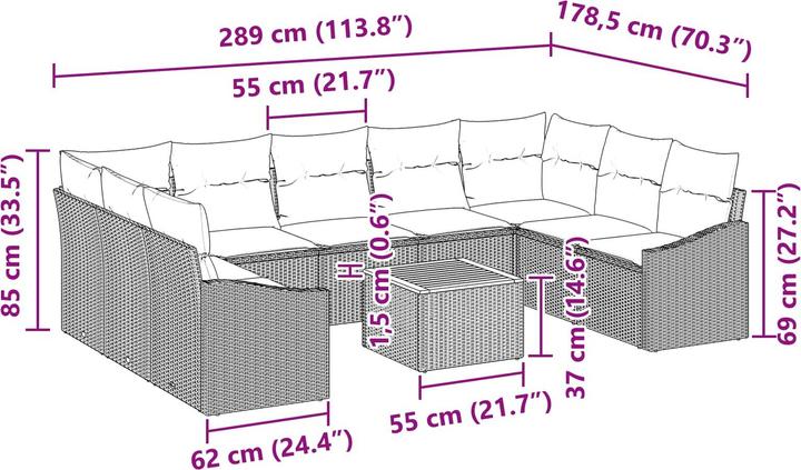 Produktbild vidaXL Garten-Sofagarnituren