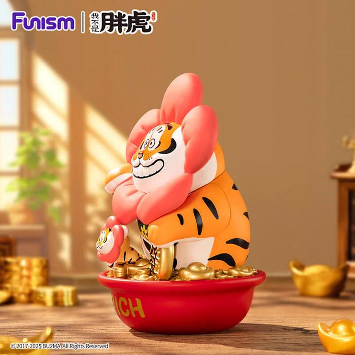 Produktbild Funism I Am Not Fat Tiger Statue Alexander the Tiger Rich Flower 20 cm