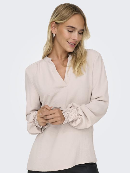 Produktbild Only Normal geschnitten Rundhals Gesmokte Ärmelbündchen Voluminöser Armschnitt Top Top (XS)