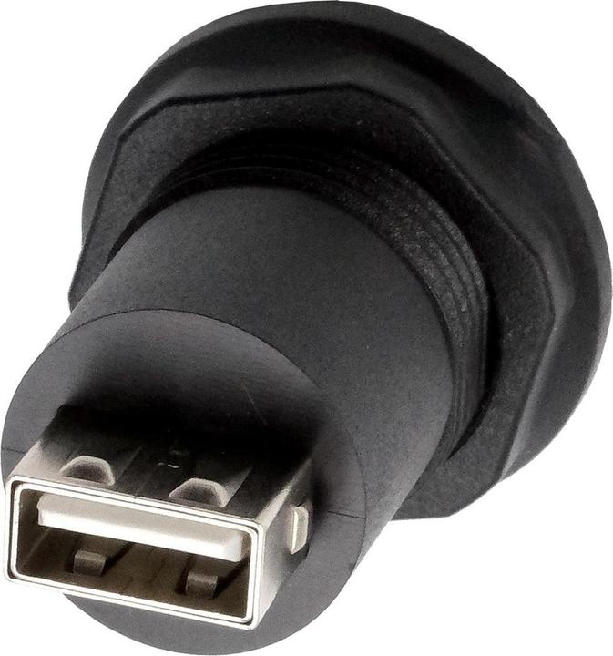 Actual product image Exsys Panel mount adapter USB-A f-f (USB-A, 9 cm)