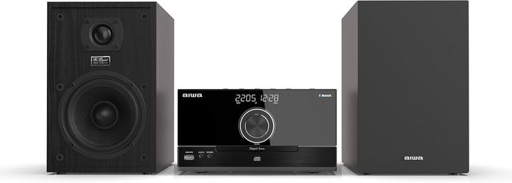 Aiwa Système audio Bluetooth, CD, USB, entrée AUX, processeur DSP, égaliseur, HyperBASS (Bluetooth, Lecteur de CD, 2x 50 W)