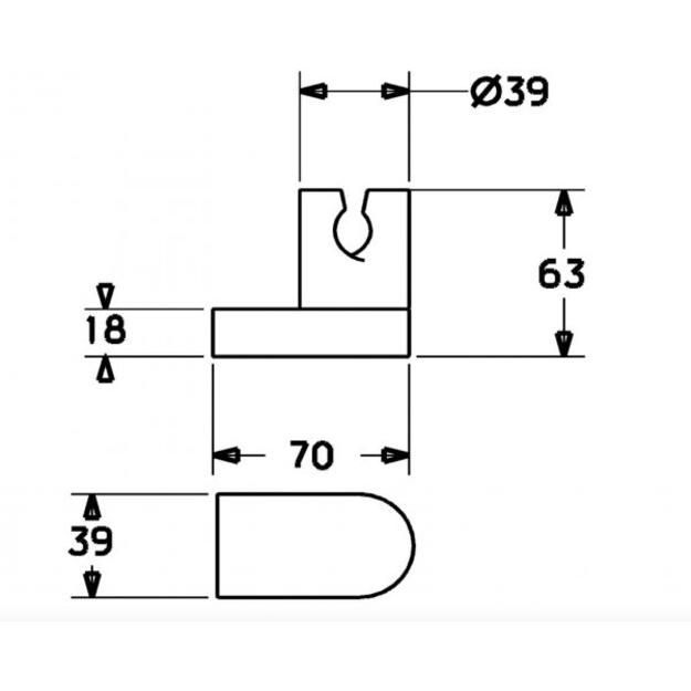 Thumbnail - Hansa, Duschgleitstange + Brausehalter, HANSAVIVA Brausehalter, chrom