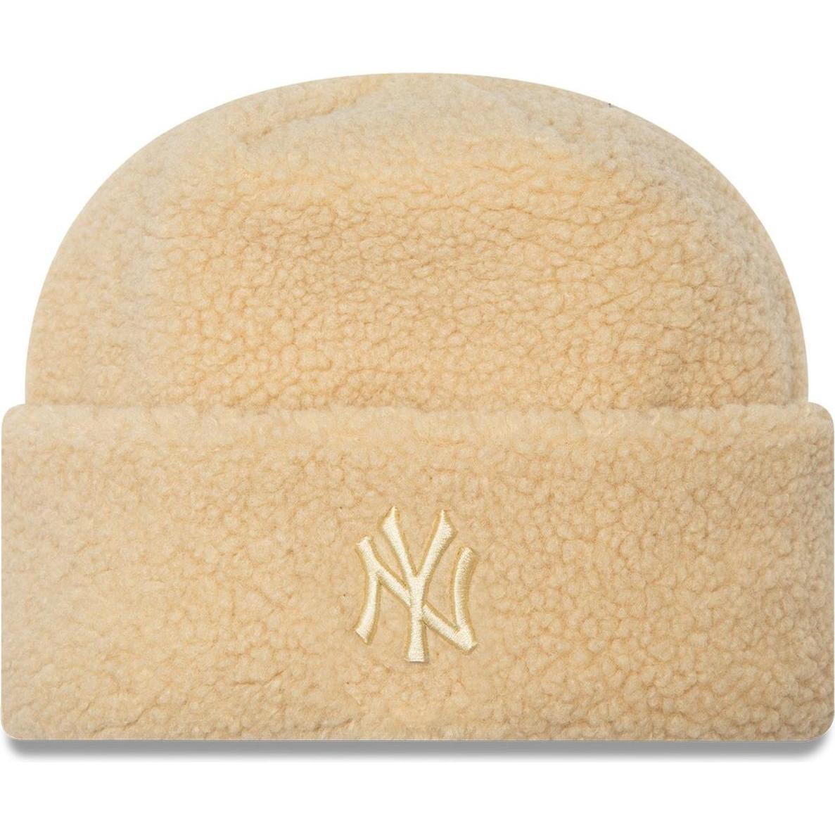 New Era, Damen, Cap, Damen Winter Mütze - Borg Sherpa Ny Yankees Beige, Beige, (One Size)