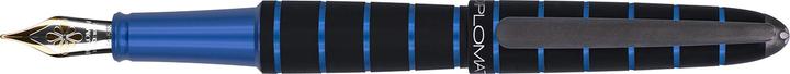 Image du produit Diplomat Stylo plume Elox ring noir/bleu 14 kt (Noir/Bleu, 1x)
