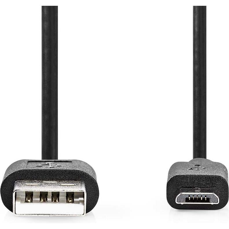 Thumbnail - Nedis USB-Kabel USB 2.0 USB-A Stecker USB Micro-B Stecker 7.5 W 480 Mbps Vernickelt 1. (1 m, USB 2.0), USB Kabel