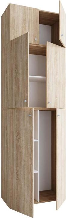 Image du produit VCM Holz Besen Putzschrank Lona mit Drehtüren Aufsatz (70 x 39 x 223 cm)