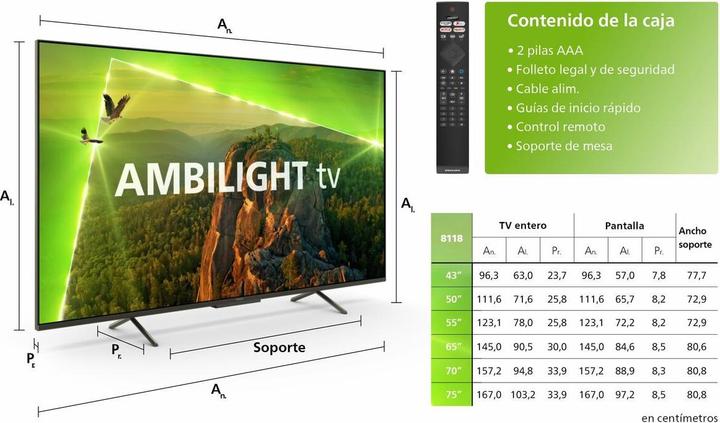 Produktbild Philips 70PUS8118/12 70" (177cm) 4K UHD LED Smart TV (70", LED, 4K)