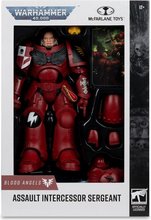 Produktbild McFarlane Warhammer 40,000 Actionfigur Assault Intercessor Sergeant (Blood Angel) 18 cm
