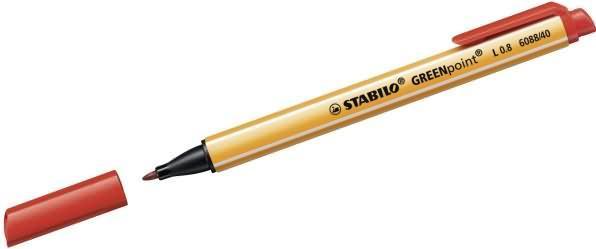 Produktbild STABILO GREENpoint umweltfreundlicher Filzschreiber (Rot, 1 x)