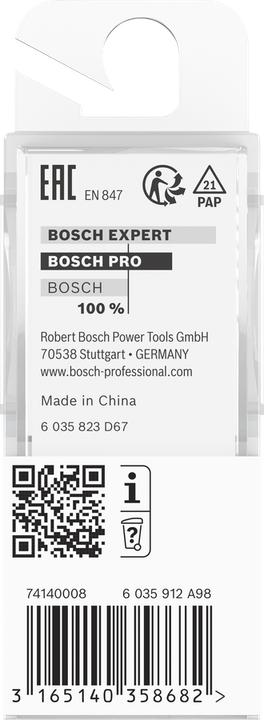 Actual product image Bosch Professional Zubehör V-groove cutter, 8 mm, D1 16 mm, L 16 mm, G 45 mm, 90°