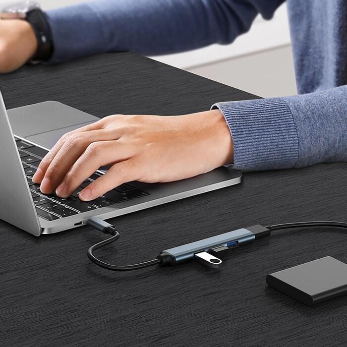 Produktbild Qoltec Hub Adapter USB 3.0 4w1| 4x USB 3.0 (4 Ports)