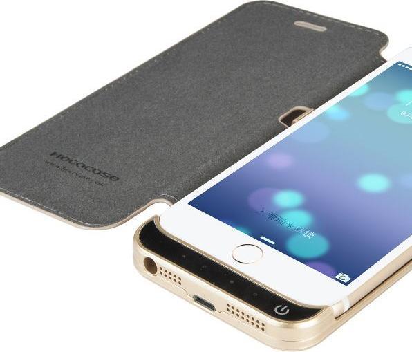 Immagine prodotto Hoco iPhone 6 Batteria ultra sottile 3000mAh con custodia in pelle oro (Apple iPhone 6)