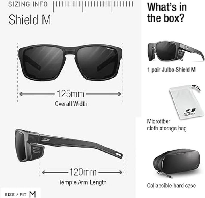 Image du produit Julbo Bouclier M Reactiv 0-4 (Blanc, Bleu, Noir, Réactif 0-4 Contraste élevé)