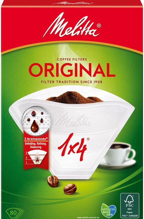 Image du produit Melitta Filtre à café 1x4 80pack (Obs 18st DFP)