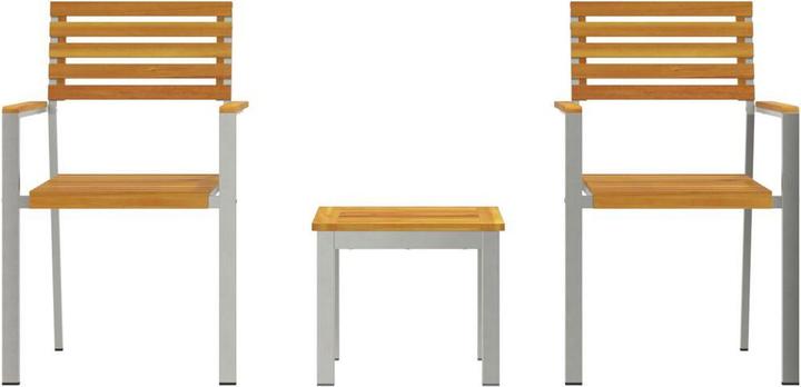 Actual product image vidaXL 3-piece garden dining set solid wood acacia