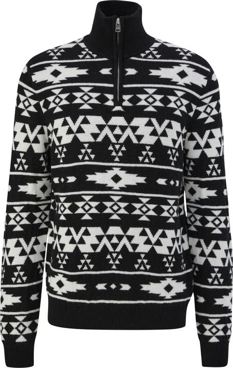 Produktbild s.Oliver Strickpullover Troyer mit Jacquard-Muster (XL)