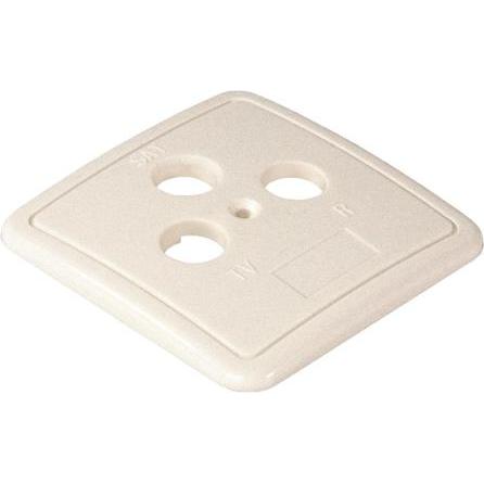 WISI Zentral-Abdeckplatte DW45D für 3-Loch Antennendosen, TV Zubehör, Beige