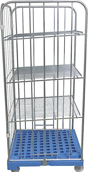 Immagine prodotto ESB Rollcontainer con ripiano inclinato, 3 lati, blu. (500 kg)