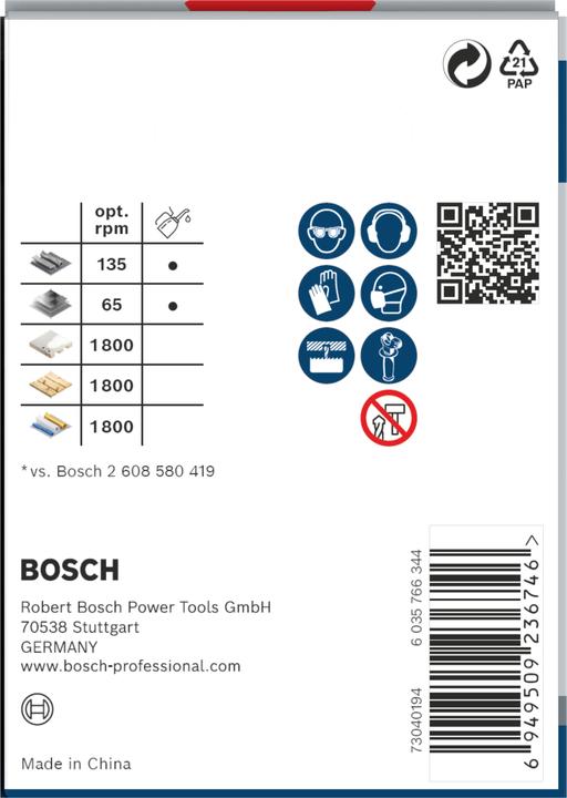 Nutritional values and ingredients Bosch Professional Zubehör PRO Multi material hole saw, 67 mm, with thread (67 millimetres)