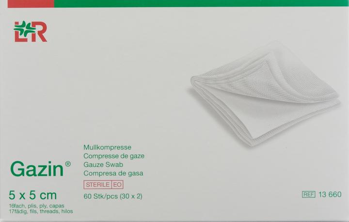 Actual product image Gazin Mullkompressen 5x5cm 16-fach steril
