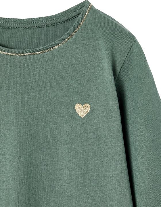 Produktbild Vertbaudet Mädchen Shirt mit Glitzerherz und Recycling-Baumwolle BASIC (92)