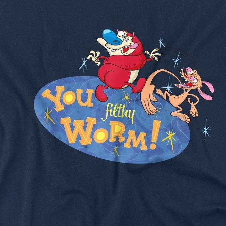 Immagine prodotto Ren & Stimpy You Filthy Worm! Maglietta Uomo (3XL)
