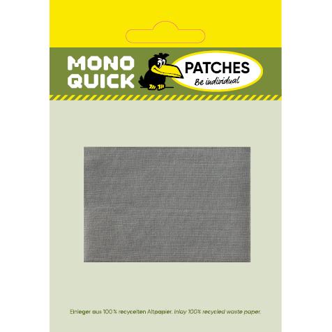 Thumbnail - Mono Quick Bügelflicken "kochfest & extra leicht" 10x20 cm, Applikationen, Grau