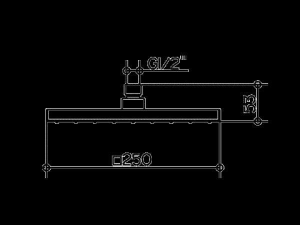 Produktbild Keuco Kopfbrause EDITION 300 eckig 250x250mm ni gebü (15 l/min)