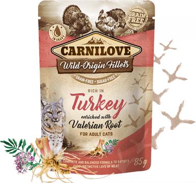 Immagine prodotto Carnilove Gatto adulto busta Ragù di tacchino e radice di valeriana (Adulto, 24 pz., 2040 g)