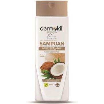 Konjac Sponge, Shampoo, DERMOKIL Natural Hair szampon do włosów suchych Coconut 400ml (400 ml)