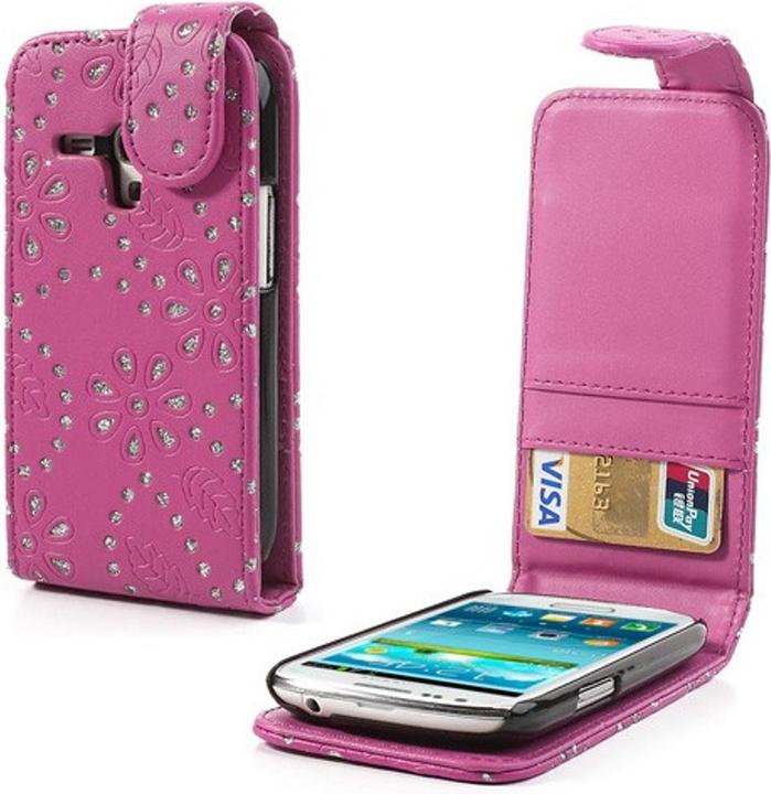 Produktbild König Design Handyhülle Strass für Handy Samsung Galaxy S3 mini i8190 / i8195 / i8200 Pink (Samsung Galaxy S3 Mini)