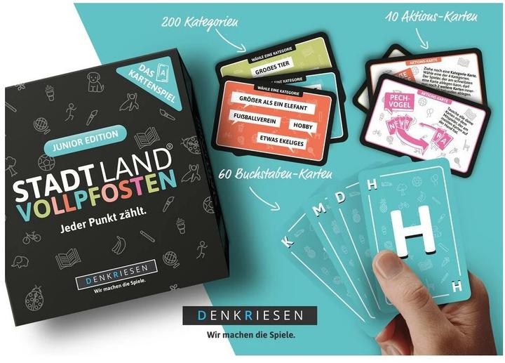 Actual product image Denkriesen Stad Land Vollpfosten - Card game Junior Edition (d) (German, 3 - 6 Players)